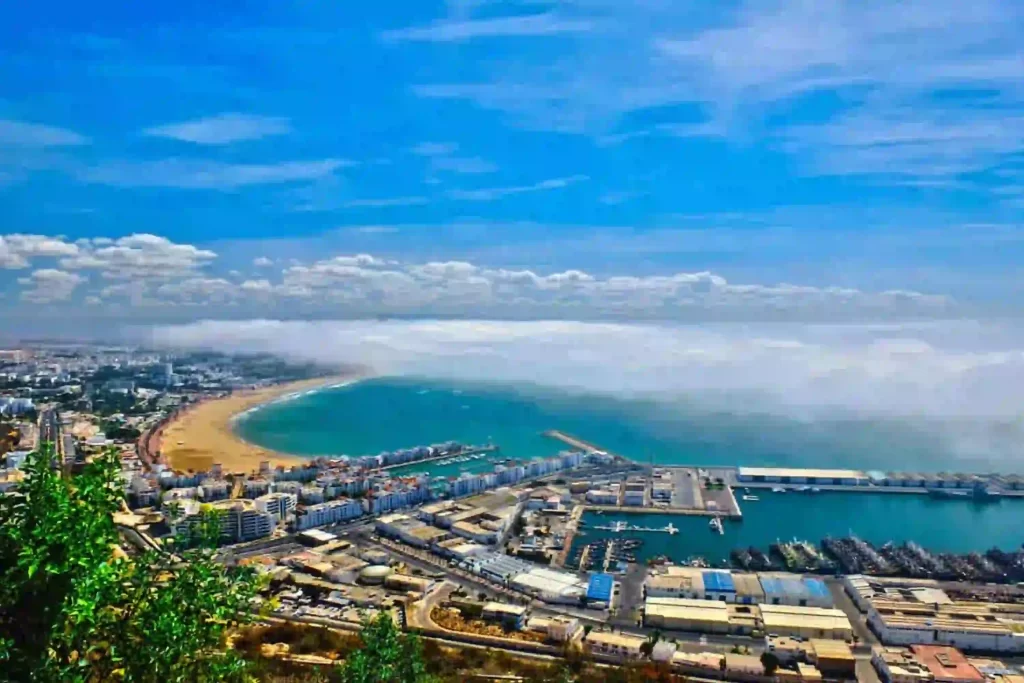Beach and sky of Agadir