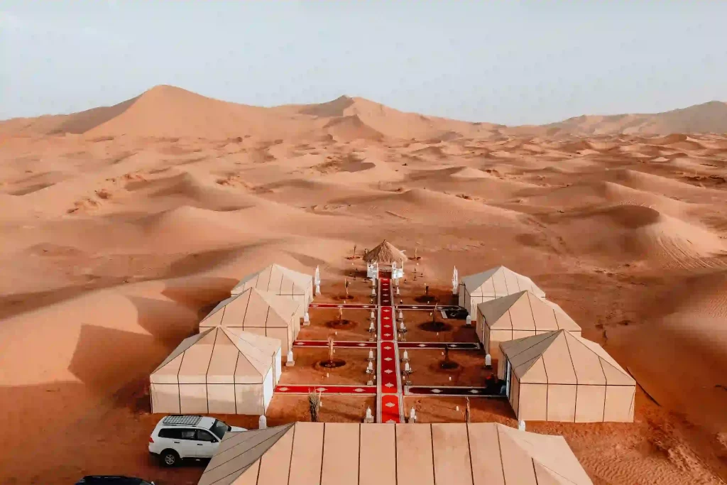 Desert Camp in Merzouga sand dunes Tent