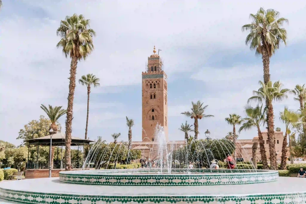 El Koutbia Marrakech Date palms fountain